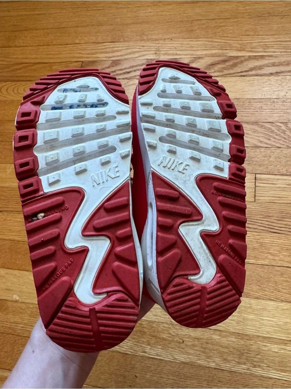 Nike Kids' Red air max 90 Athletic Sneakers size 9C